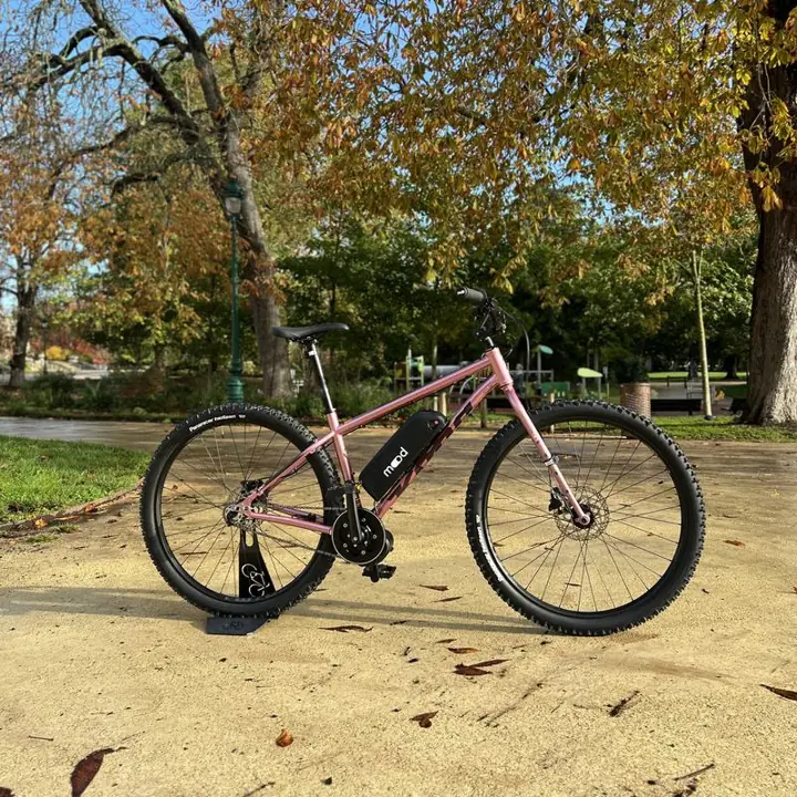 VTT électrifié par Mood, photographié dans Bordeaux