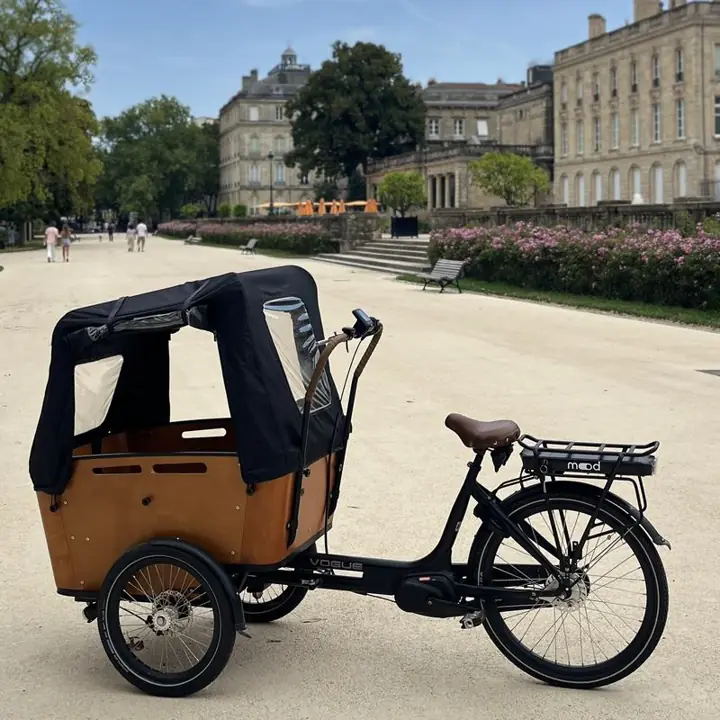 Triporteur électrifié par Mood, photographié dans Bordeaux