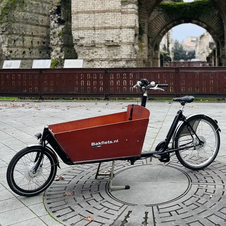Biporteur électrifié par Mood, photographié dans Bordeaux