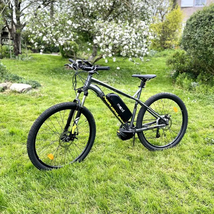 VTT électrifié par Mood, photographié dans Bordeaux